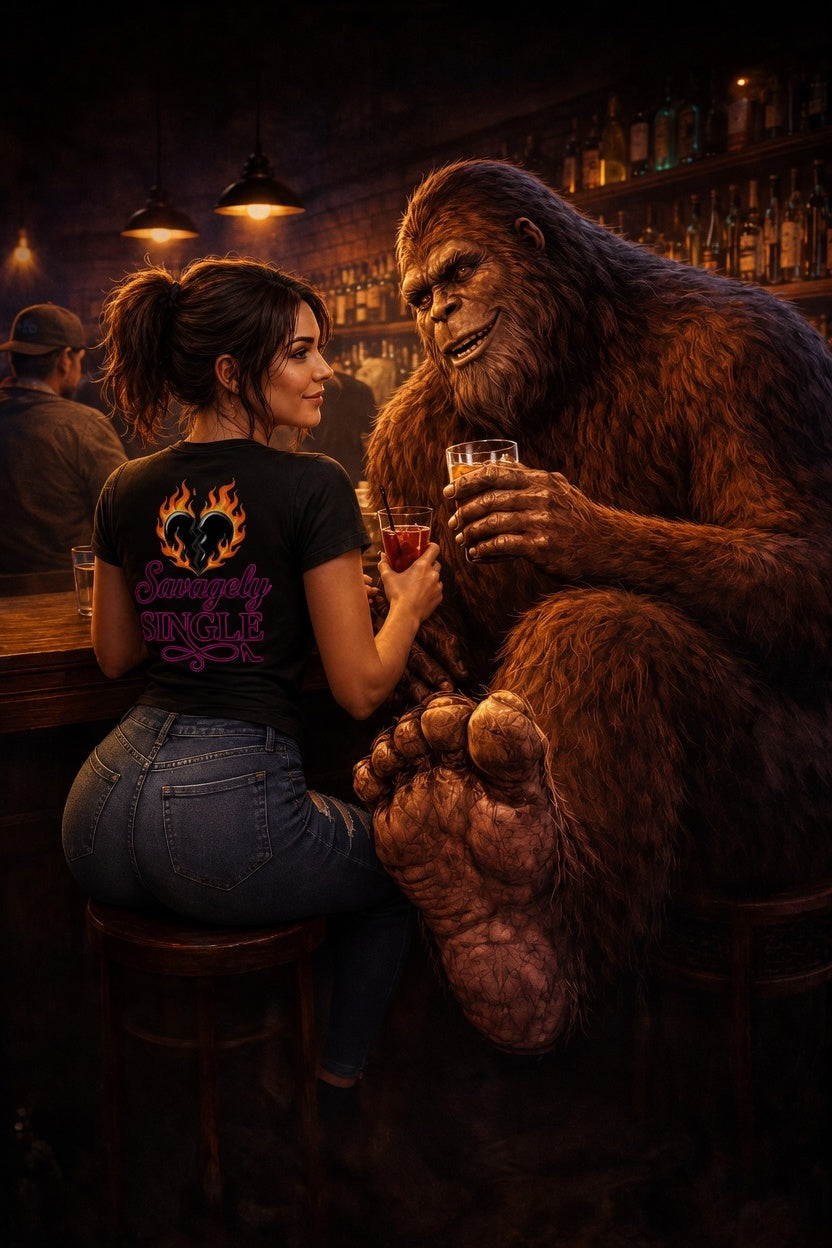 Bigfoot bar scene art