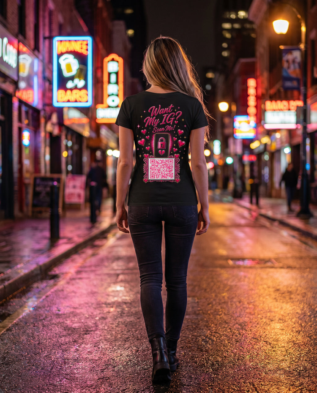 Want My IG? V-Neck by Savagely Single™ - Front View
