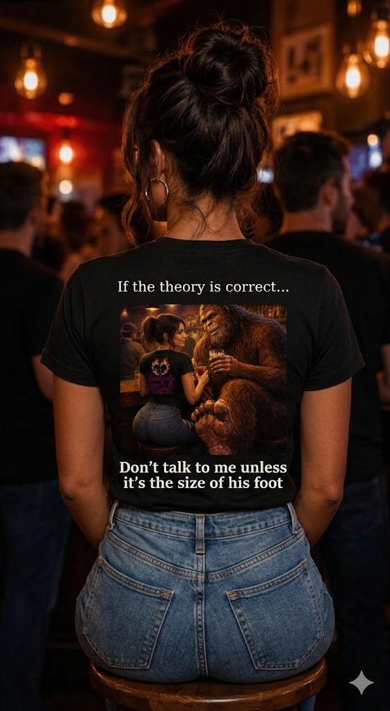 Back of shirt - bar scene lifestyle